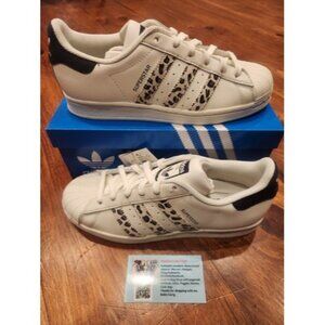 New WMNS Adidas Superstar Off White Core Black IF7615 Womens 7.5